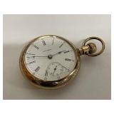 Vintage Waltham Gold Pocket Watch with Roman Numerals