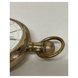 Vintage Waltham Gold Pocket Watch with Roman Numerals