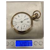 Vintage Waltham Gold Pocket Watch with Roman Numerals
