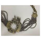 Vintage Sterling Silver Elgin Railroad Pocket Watch with Sterling Silver Chain