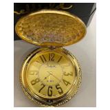 Sheffield Vintage Pocket Watches with Chain and Box Set