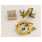 Vintage Jade Jewelry Collection: Earrings, Brooches, Pendants