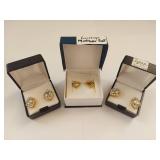 Assorted Earrings Lot - Gold Filled, Semi-Precious, CloisonnÃ©