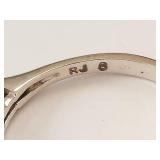 Pair of Sterling Silver Rings with Pearls and Gemstones