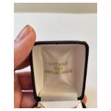 18kt Gold Over Sterling Silver Cross Necklace with Genuine Ruby and Diamond