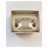 Victoria Townsend 18KT Gold Over Sterling Silver Diamond Hoop Earrings, 1/2 CTW