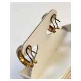 Victoria Townsend 18KT Gold Over Sterling Silver Diamond Hoop Earrings, 1/2 CTW