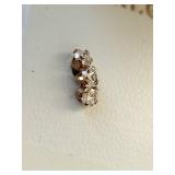 14KT Gold Cubic Zirconia Stud Earrings in Jewelry Box