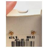 14KT Gold Cubic Zirconia Stud Earrings in Jewelry Box