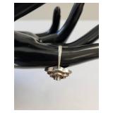 Sterling Silver 925 Vintage Marcasite Art Deco Spinner / Fidget Ring Size 7