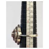 Sterling Silver 925 Vintage Marcasite Art Deco Spinner / Fidget Ring Size 7