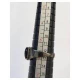 Sterling Silver Dyed Jade Multi-Stone Ring and Earrings Set