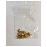 Gold Tone Heart Pendant Necklace with Chain, 1.78g