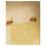 14k Gold Amethyst Earrings, 0.67 Grams