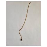 14k Gold Amethyst Necklace, 1.32 Grams