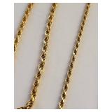 Pair of Sterling Silver Gold Plated Necklaces Made in Italy