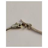 Sterling Silver Amethyst and Blue Topaz Necklace, 16 Inches