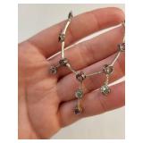 Sterling Silver Amethyst and Blue Topaz Necklace, 16 Inches