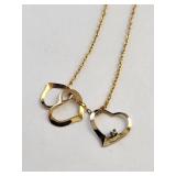 Set of 4 Sterling Silver Gold Plated Necklaces (One Broken)