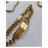 Collection of Gold Plated Necklaces and Bracelets with Decorative Accents