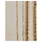 Collection of Gold Plated Necklaces and Bracelets with Decorative Accents