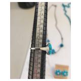 Lot of Turquoise Jewelry Necklaces, Bracelets, Earrings, and Ring