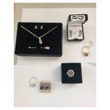 Gold and Silver Plated Amethyst Jewelry Collection - Necklaces, Earrings, Rings