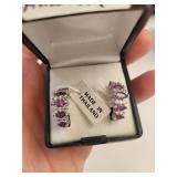 Gold and Silver Plated Amethyst Jewelry Collection - Necklaces, Earrings, Rings