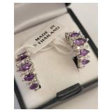 Gold and Silver Plated Amethyst Jewelry Collection - Necklaces, Earrings, Rings