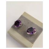 Gold and Silver Plated Amethyst Jewelry Collection - Necklaces, Earrings, Rings