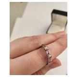 Set of 4 Sterling Silver Amethyst Rings