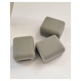 Set of 3 Sterling Silver Rings with Natural Ruby, Sapphire, and Cubic Zirconia Size 7