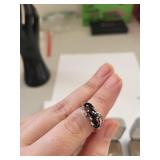 Set of 3 Sterling Silver Rings with Natural Ruby, Sapphire, and Cubic Zirconia Size 7