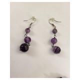 Amethyst Beaded Necklaces, Bracelets, and Earrings Set