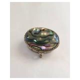 Sterling Silver Abalone Shell Small Pill Box and Pendant