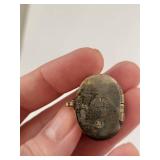 Sterling Silver Abalone Shell Small Pill Box and Pendant