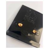 14K Gold Ruby and Diamond Earrings, 2.08 Grams