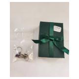 Sterling Silver Amethyst Earrings and Necklace Set