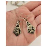 Collection of Sterling Silver Earrings - 3 Pairs Assorted Styles