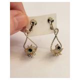 Collection of Sterling Silver Earrings - 3 Pairs Assorted Styles