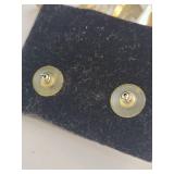 Sterling Silver Abalone Shell and Fused Glass Earrings Set