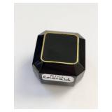 14K Gold Emerald Ring with Diamond Accents, Size 8, 3.36 Grams