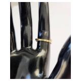 14K Gold Emerald Ring with Diamond Accents, Size 8, 3.36 Grams