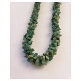 Set of 2 Emerald Beaded Necklaces with Gold-Tone Clasps