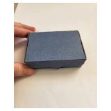 Vintage Small Sterling over Cobalt Glass French Perfume Bottle with Metal Filigree and Funnel in Original Box