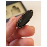 Vintage Small Sterling over Cobalt Glass French Perfume Bottle with Metal Filigree and Funnel in Original Box