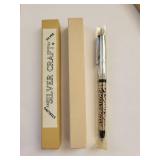 Sterling Silver Craft Pen and Cross Gold Filled Pen Set with Boxes