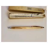 Sterling Silver Craft Pen and Cross Gold Filled Pen Set with Boxes