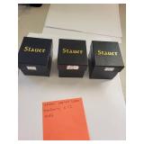 Set of 3 Stauer Sterling Silver Tanzanite and CZ Rings with Boxes