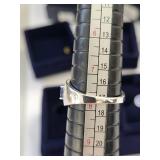 Set of 3 Stauer Sterling Silver Tanzanite and CZ Rings with Boxes